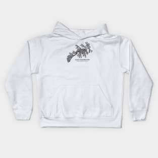 Leafy Seadragon with Common and Latin Names - on white Kids Hoodie